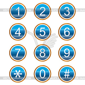 Numbers icons - vector clip art