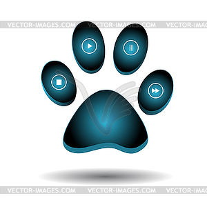 Web a paw - vector clip art
