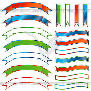 Set of ribbons - vector image