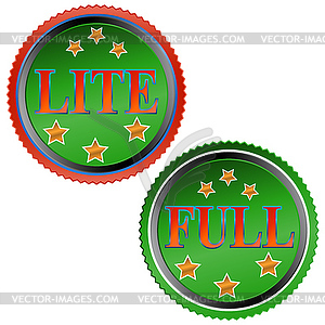Lite and full symbol - vector clipart