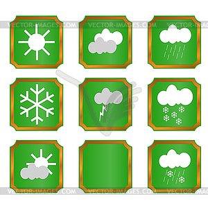 Weather buttons - vector clipart