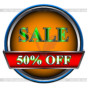 Button sale - vector image