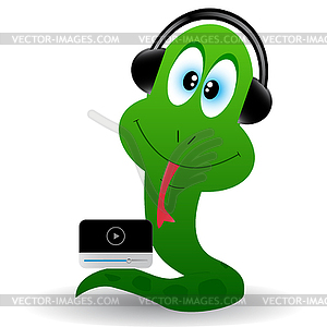 Musical snake  - vector image