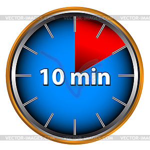 Ten minutes - vector clipart