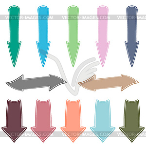 Arrows set - vector clipart