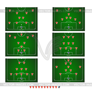 Football tactics - vector clip art