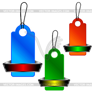 Three price lists - vector clipart