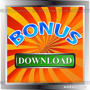 Download bonus icon - color vector clipart