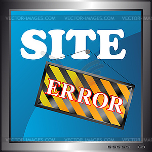 Site error icon - vector image