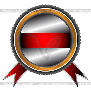 Red symbol - color vector clipart