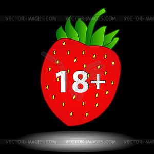 Eighteen plus icon - vector clipart