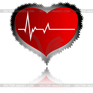 Prickly heart - vector clipart