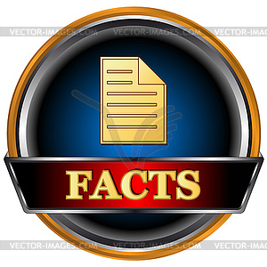 Facts icon - vector clip art