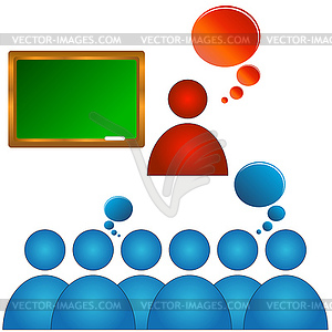 Audience training - vector image