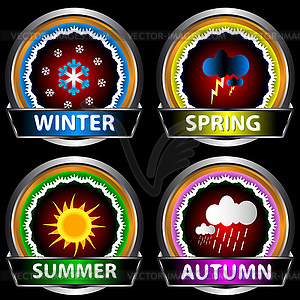 Four seasons - vector image