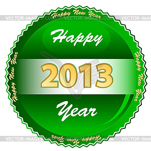 Happy new year logo - vector clip art