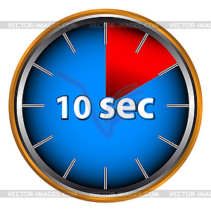 Десять секунд - векторное изображение