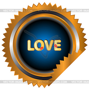 Любовь значок - иллюстрация в векторном формате