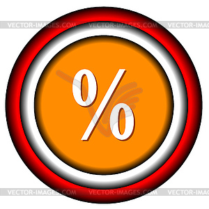 Percent icon - color vector clipart