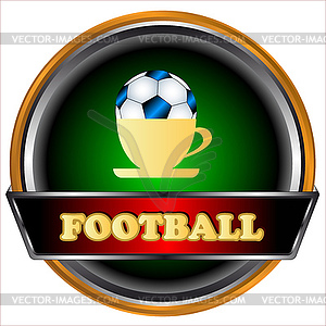 Football icon - royalty-free vector image