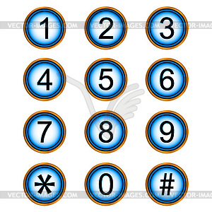 Numbers icons - vector clipart