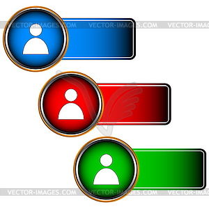 Login icons set - vector clipart