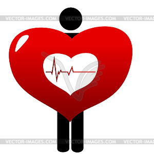 Heart beat - vector image