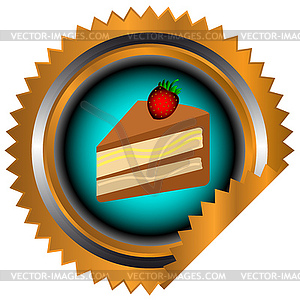 Icon of chocolate cake - vector clipart