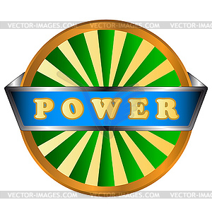 Power green circle logo - vector image