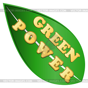 Green power - vector image