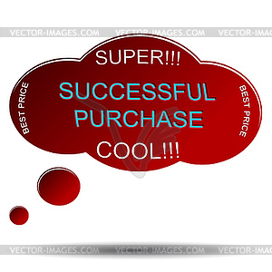 New successful purchase icon - stock vector clipart