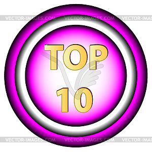 Top ten icon - vector image