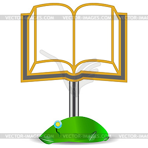 Ancient book - color vector clipart