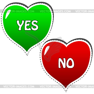 Buttons yes and no - royalty-free vector clipart