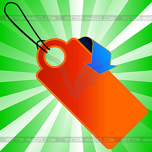 Price tag with arrow - vector image