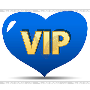 Vip heart - vector clip art