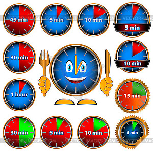 Clock set - vector image