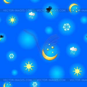 Pattern with weather - vector image