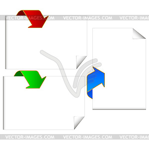 Листы с закладкой - изображение векторного клипарта