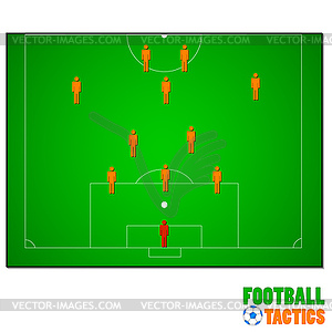 Football tactics - vector clipart