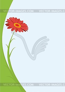 Red flower - vector clipart