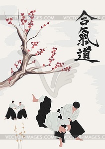 Aikido occupations - vector clipart