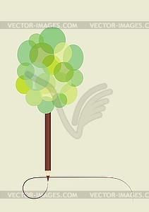 Abstract tree - vector clipart