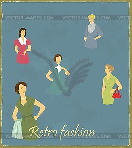 Retro fashion - vector clipart