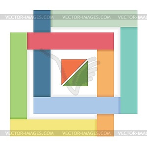 Abstract strips in form of square - royalty-free vector image