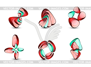 Abstract glass shapes background - vector image