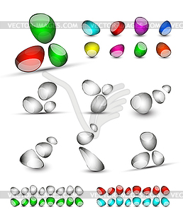 Abstract glass shapes background - vector clipart