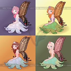 Young fairies - vector clip art