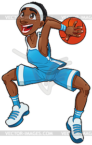Basketball boy - color vector clipart