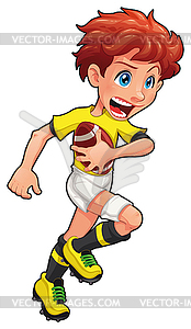 Rugby player - vector clipart